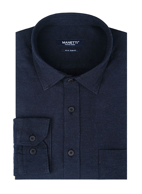 MEN'S MANETTI SHIRT CASUAL  DARK BLUE