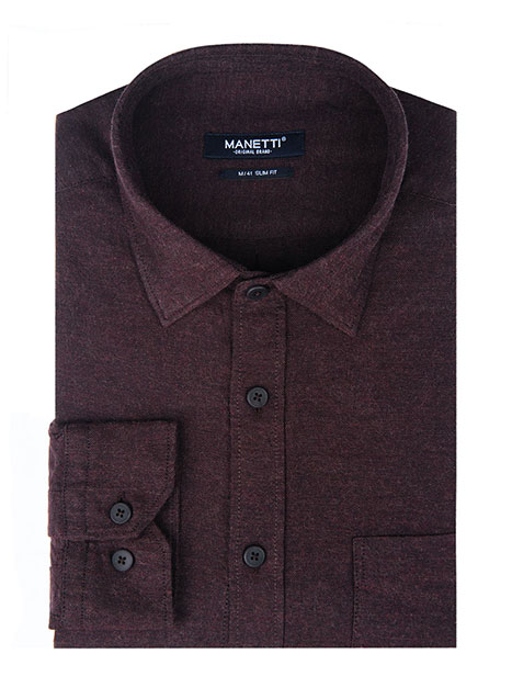 MEN'S MANETTI SHIRT CASUAL  BORDEAUX