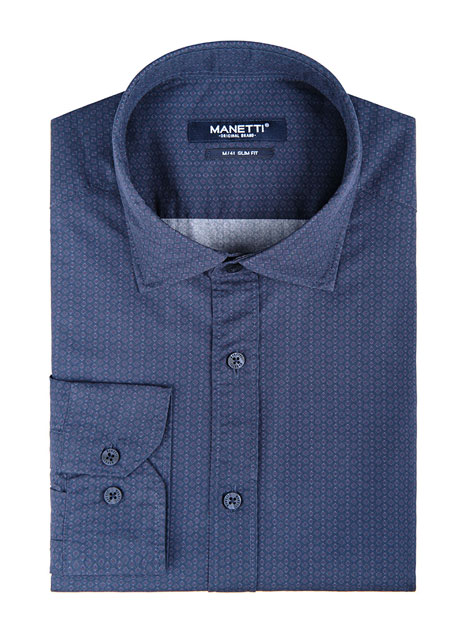MEN'S MANETTI SHIRT CASUAL  BLUE