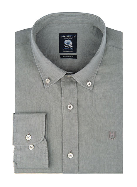 Ανδρικό Πουκάμισο Manetti casual khaki