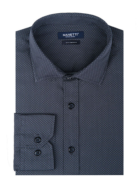 MEN'S MANETTI SHIRT CASUAL  BLACK GREY