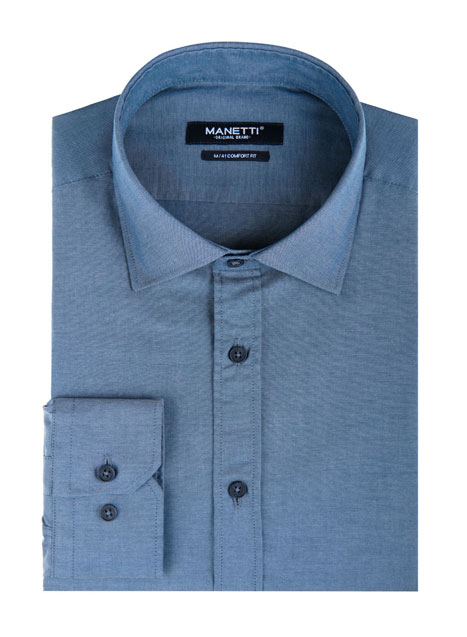 Ανδρικό Πουκάμισο oxford Manetti casual grey green