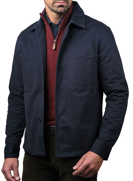 Ανδρικό Overshirt Manetti casual dark blue