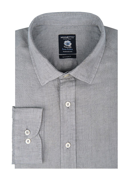 MEN'S ΛΙΝΟ DELAVEE ΠΟΥΚΑΜΙΣΟ CASUAL  GREY