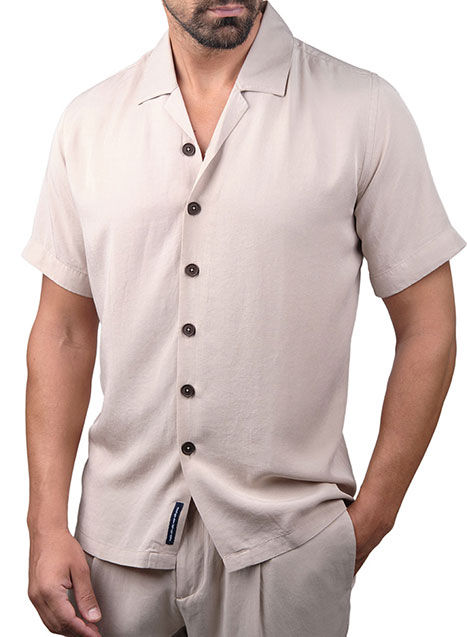 Ανδρικό Πουκάμισο Manetti formal beige