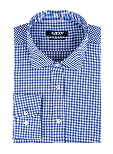 MEN'S MANETTI SHIRT CASUAL  BLUE WHITE