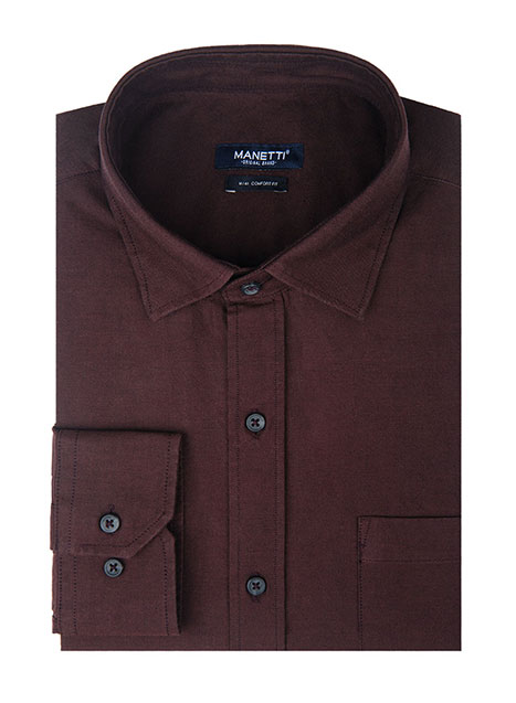 MEN'S ΠΟΥΚΑΜΙΣΟ OXFORD MANETTI CASUAL  DARK BORDEAUX