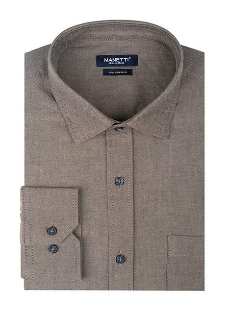 MEN'S ΠΟΥΚΑΜΙΣΟ OXFORD MANETTI CASUAL  BEIGE