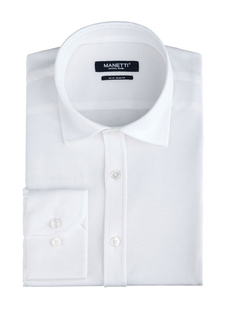 MEN'S MANETTI SHIRT FORMAL  WHITE