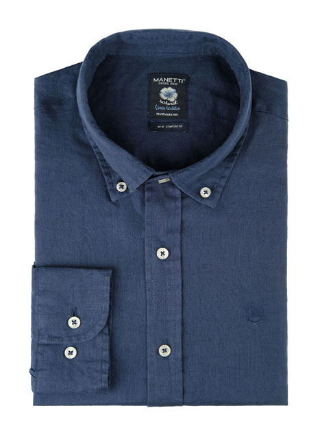 Ανδρικό Πουκάμισο Manetti casual blue
