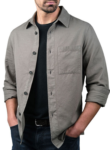 Ανδρικό Overshirt Manetti casual fango