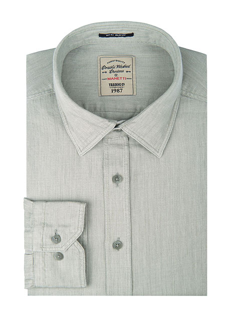 MEN'S MANETTI SHIRT CASUAL  LIGHT GREEN