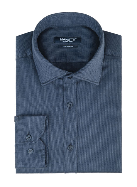 MEN'S MANETTI SHIRT CASUAL  MIDNIGHT BLUE