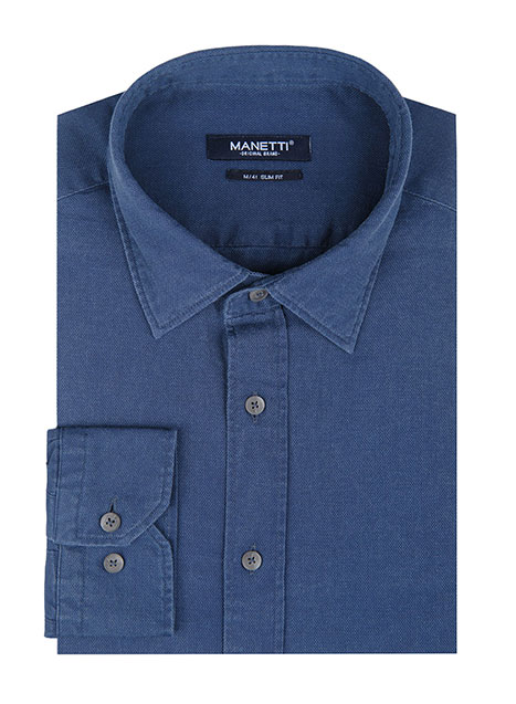 MEN'S MANETTI SHIRT CASUAL  INDIGO BLUE