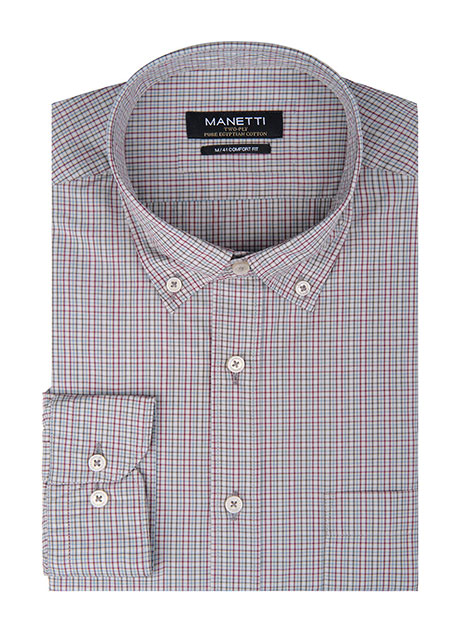 MEN'S MANETTI SHIRT CASUAL  RED GREEN