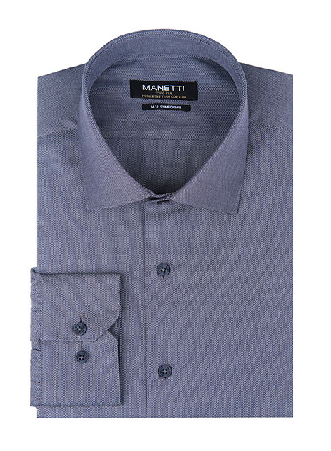 MEN'S MANETTI SHIRT FORMAL  GREY BLUE