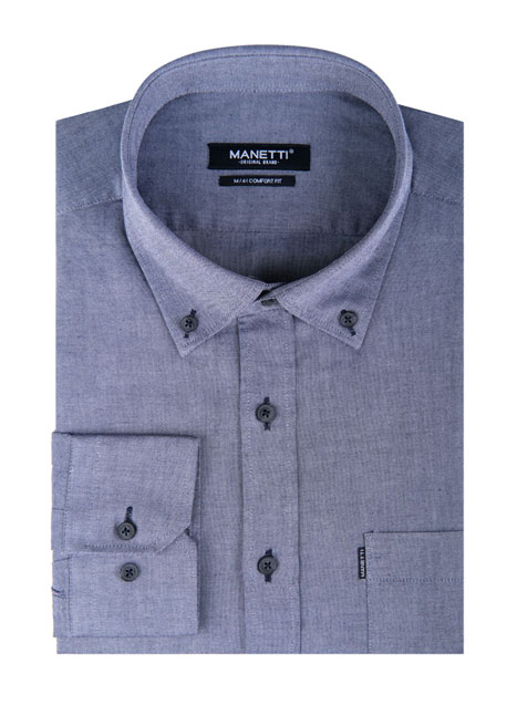 MEN'S MANETTI SHIRT FORMAL  DARK BLUE