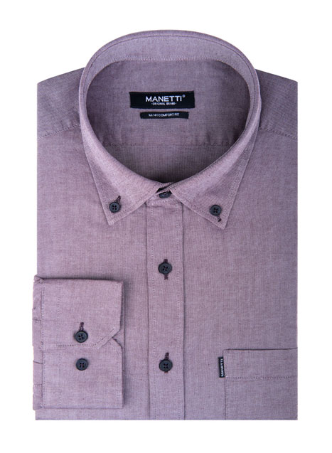 MEN'S MANETTI SHIRT FORMAL  DARK BORDEAUX