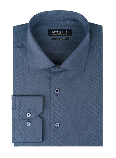 MEN'S MANETTI SHIRT FORMAL  DARK BLUE