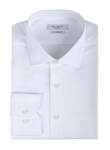 MEN'S MANETTI SHIRT FORMAL  WHITE