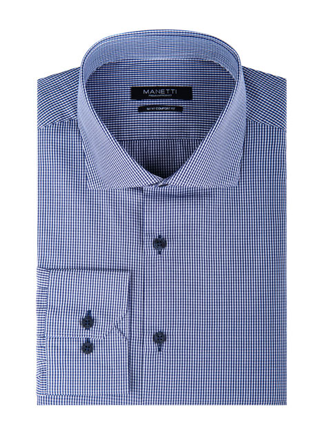 MEN'S MANETTI SHIRT FORMAL  BLUE