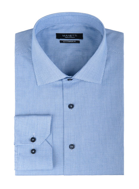 MEN'S MANETTI SHIRT FORMAL  BLUE