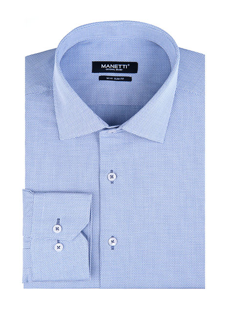 MEN'S MANETTI SHIRT FORMAL  BLUE