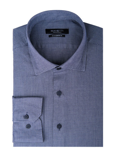 MEN'S MANETTI SHIRT FORMAL  BLUE