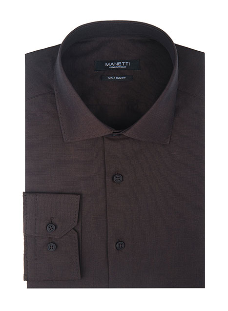 MEN'S MANETTI SHIRT FORMAL  BORDEAUX