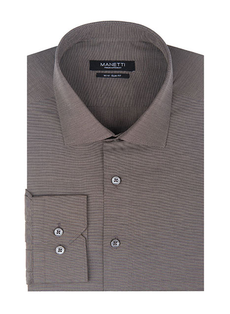 MEN'S MANETTI SHIRT FORMAL  BEIGE BLACK