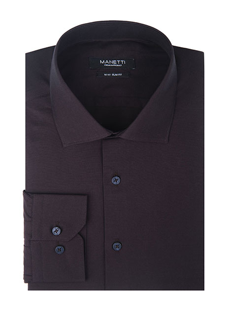 MEN'S MANETTI SHIRT FORMAL  PURPLE BLACK