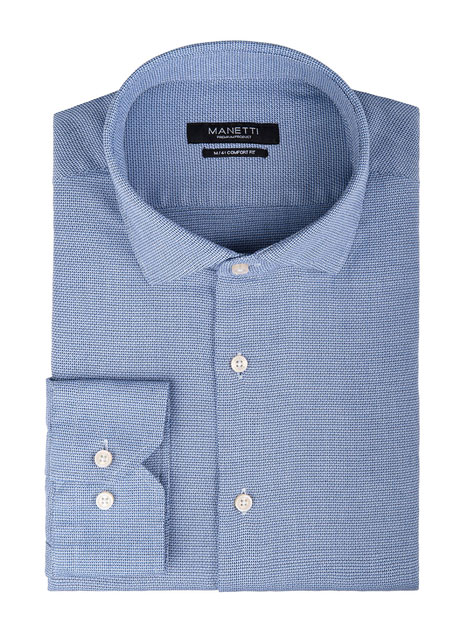 MEN'S MANETTI SHIRT FORMAL  BLUE