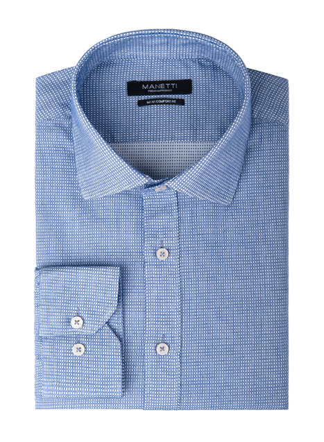 MEN'S ΠΟΥΚΑΜΙΣΟ MANETTI FORMAL  BLUE-WHITE