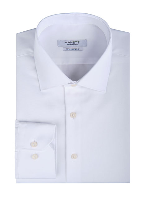 MEN'S MANETTI SHIRT FORMAL  WHITE