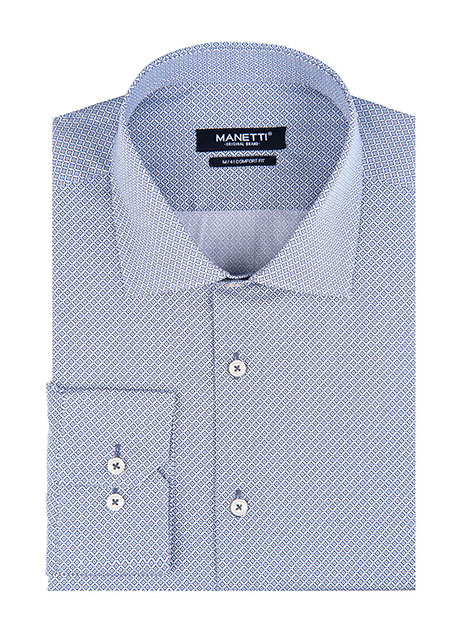 MEN'S ΠΟΥΚΑΜΙΣΟ MANETTI FORMAL  BLUE LIGHT GREY