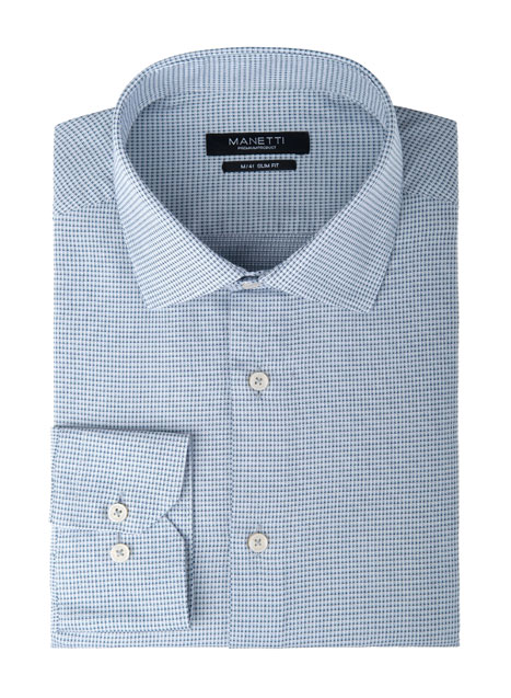 MEN'S ΠΟΥΚΑΜΙΣΟ MANETTI FORMAL  GREEN-BLUE