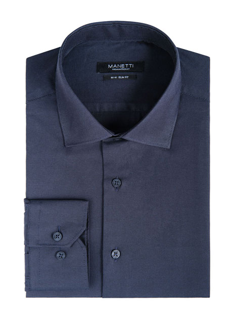 MEN'S MANETTI SHIRT FORMAL  MIDNIGHT BLUE