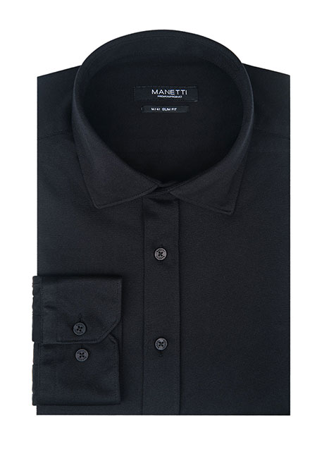 MEN'S ΠΟΥΚΑΜΙΣΟ JERSEY MANETTI FORMAL  BLACK