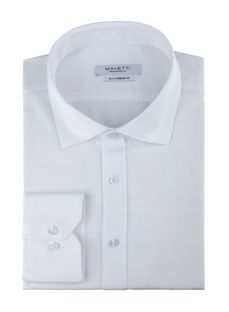 MEN'S MANETTI SHIRT FORMAL  WHITE