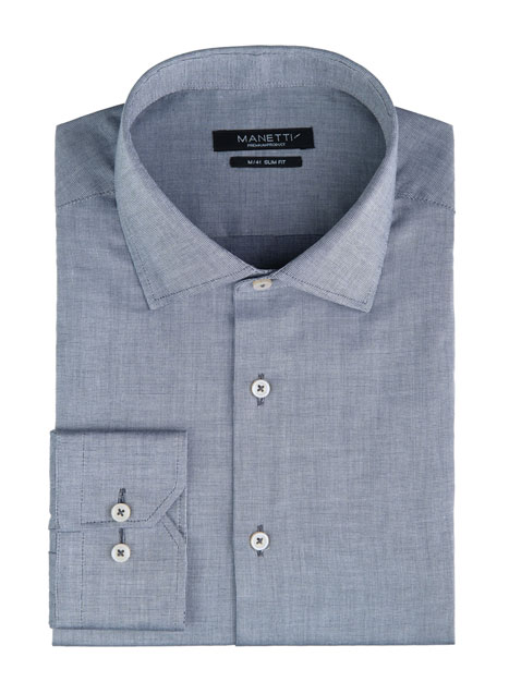 MEN'S MANETTI SHIRT FORMAL  DARK BLUE