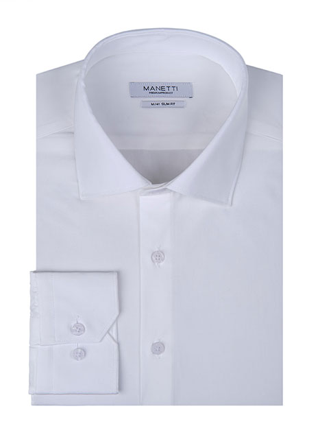 MEN'S MANETTI SHIRT FORMAL  WHITE