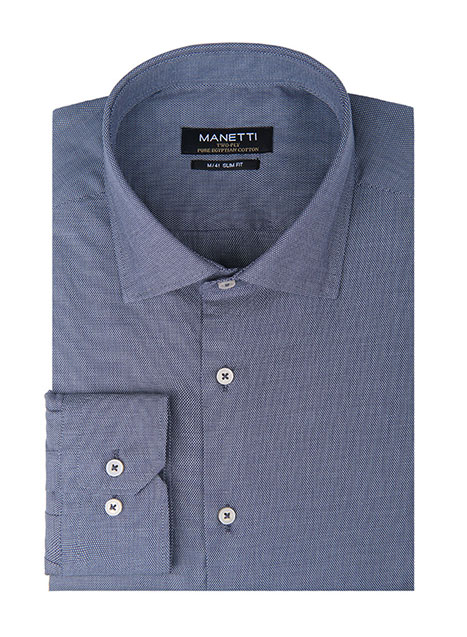 MEN'S MANETTI SHIRT FORMAL  BLUE