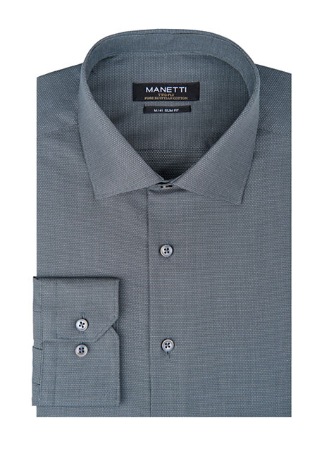 MEN'S MANETTI SHIRT FORMAL  GREEN