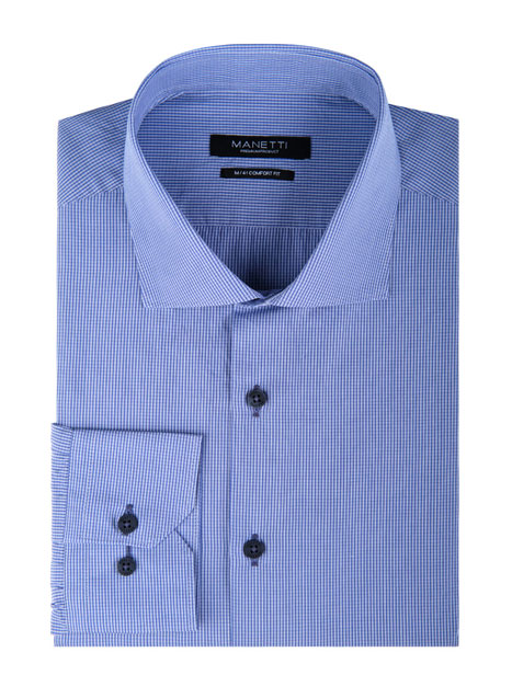 MEN'S MANETTI SHIRT FORMAL  BLUE