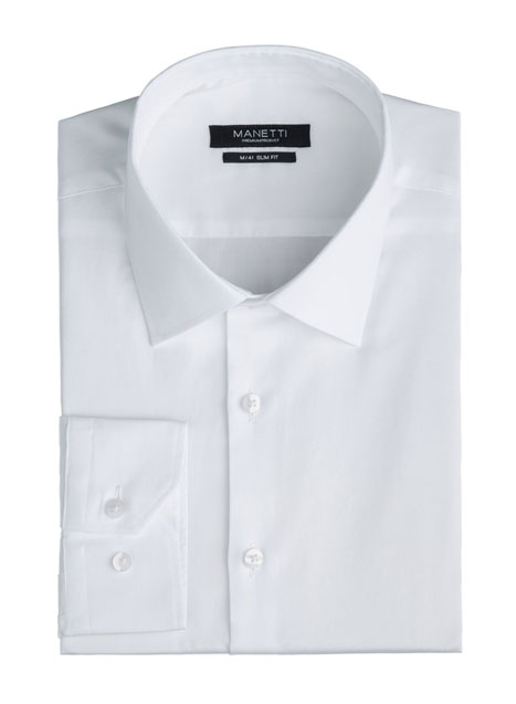 MEN'S MANETTI SHIRT FORMAL  WHITE