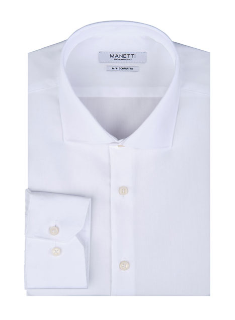 MEN'S MANETTI SHIRT FORMAL  WHITE