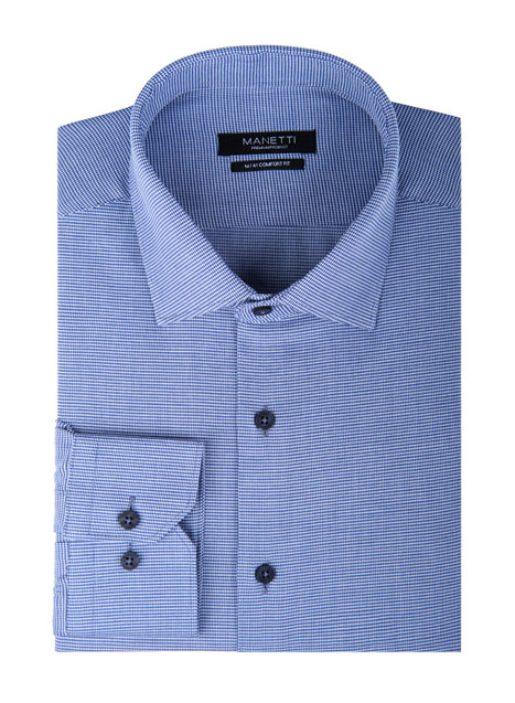 MEN'S MANETTI SHIRT FORMAL  BLUE