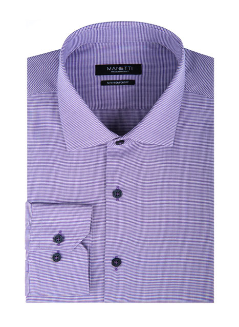 MEN'S MANETTI SHIRT FORMAL  PURPLE