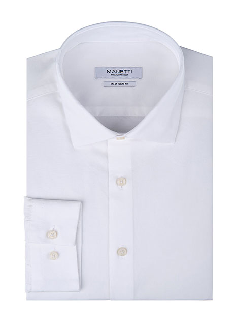 MEN'S MANETTI SHIRT FORMAL  WHITE