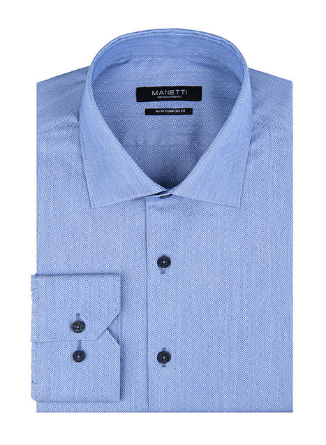 MEN'S MANETTI SHIRT FORMAL  BLUE